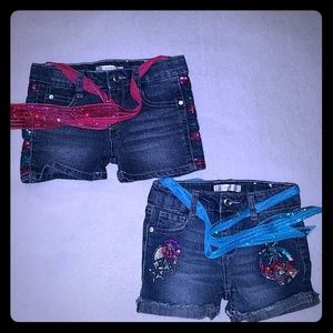 NWOT Set of 2 Piper Girls Jean Shorts sz 5